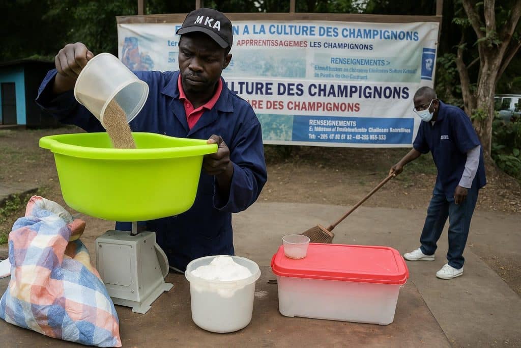 Champignons : la nouvelle filière des sourds à Brazza