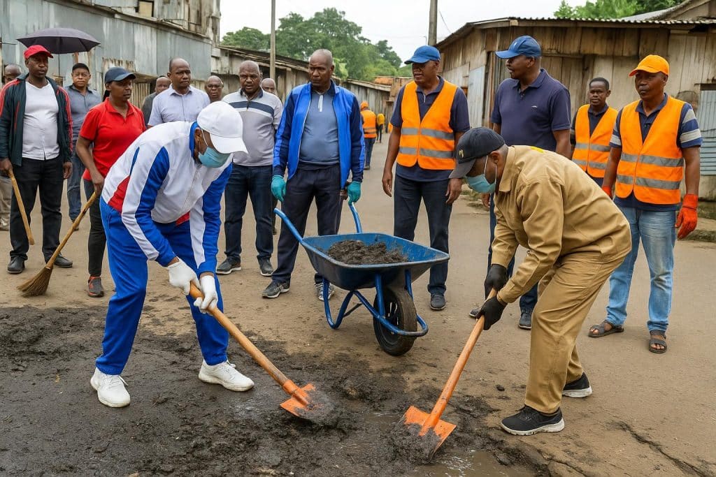 Trois ministres balais en main dans les écoles