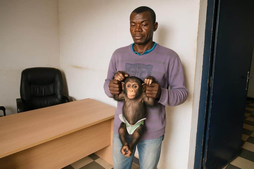 Bouenza : prison ferme pour trafic d’un bébé chimpanzé