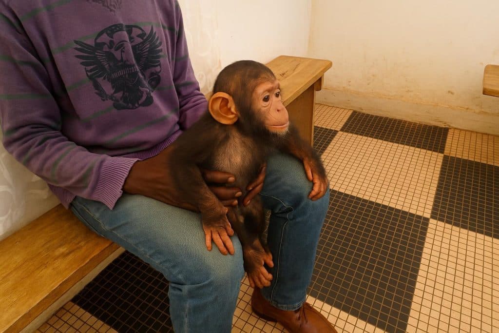 Nkayi : sauvetage d’un bébé chimpanzé destiné au trafic